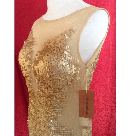 New Gown evening prom long sequence dress. - Picture 2 of 5